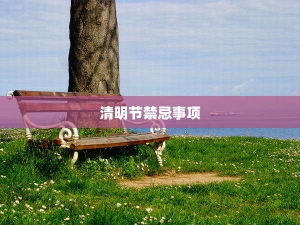 清明节禁忌事项