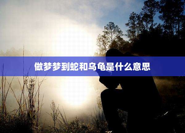 做梦梦到蛇和乌龟是什么意思
