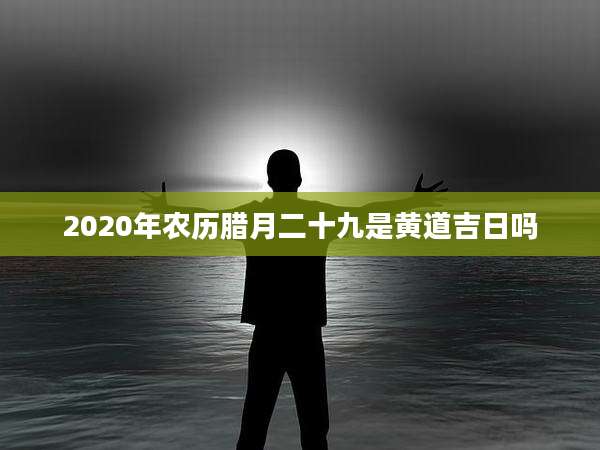 2020年农历腊月二十九是黄道吉日吗