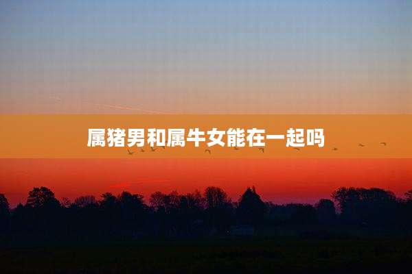 属猪男和属牛女能在一起吗
