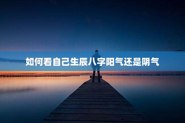 如何看自己生辰八字阳气还是阴气