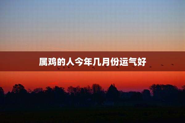 属鸡的人今年几月份运气好