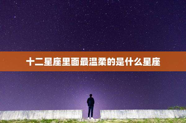 十二星座里面最温柔的是什么星座