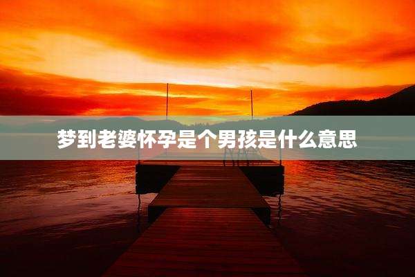 梦到老婆怀孕是个男孩是什么意思