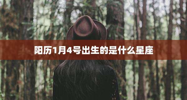 阳历1月4号出生的是什么星座