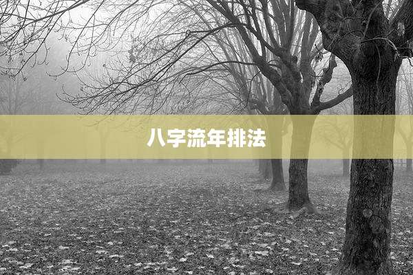 八字流年排法