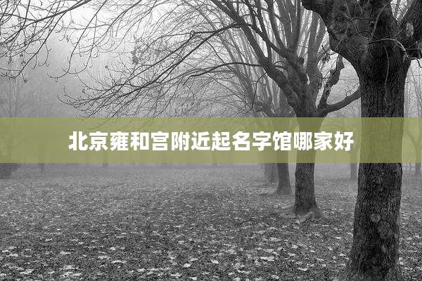 北京雍和宫附近起名字馆哪家好