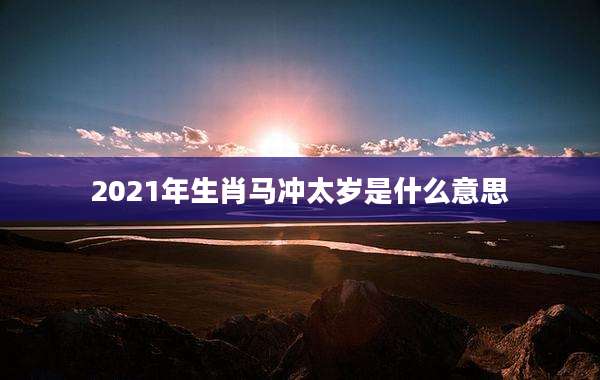 2021年生肖马冲太岁是什么意思