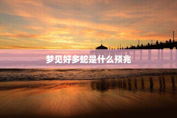 梦见好多蛇是什么预兆
