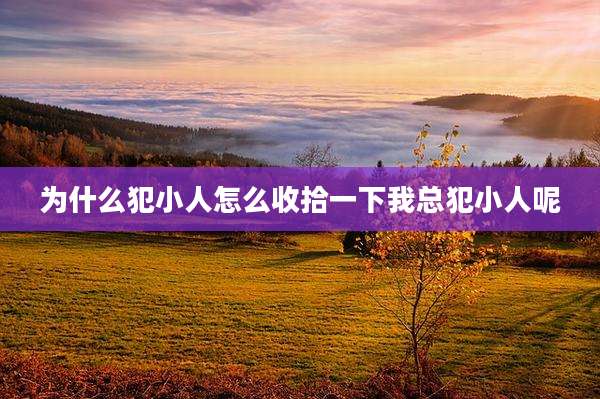 为什么犯小人怎么收拾一下我总犯小人呢