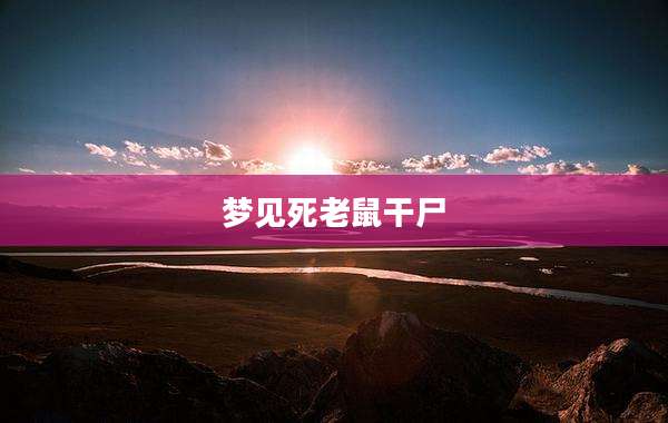 梦见死老鼠干尸