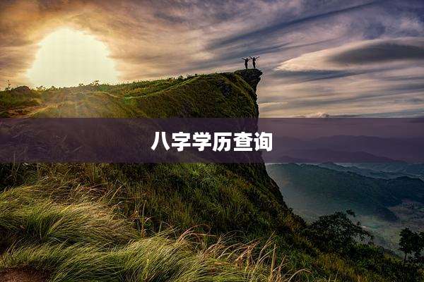 八字学历查询