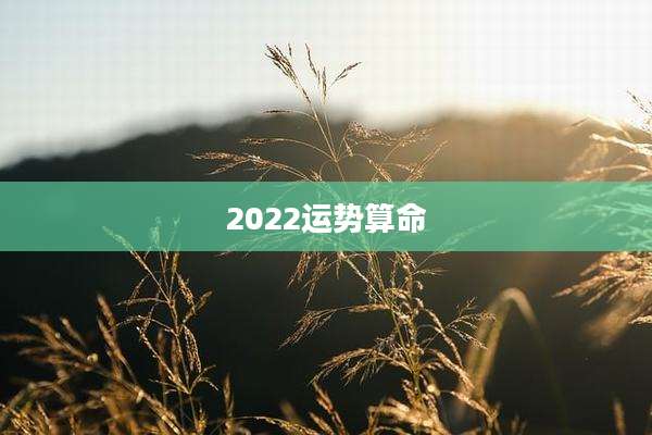 2022运势算命