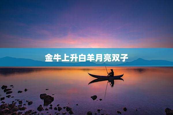 金牛上升白羊月亮双子