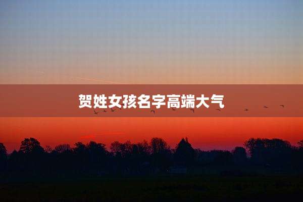 贺姓女孩名字高端大气