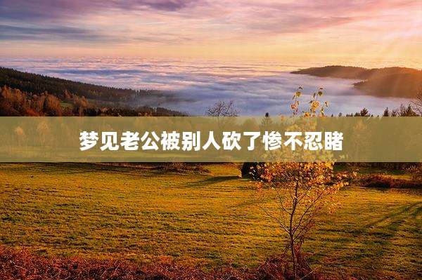 梦见老公被别人砍了惨不忍睹