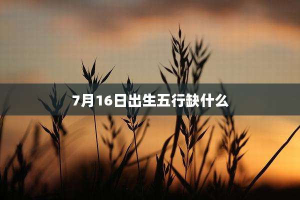 7月16日出生五行缺什么