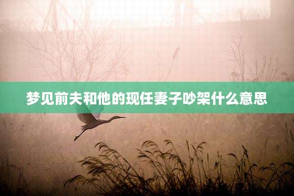 梦见前夫和他的现任妻子吵架什么意思