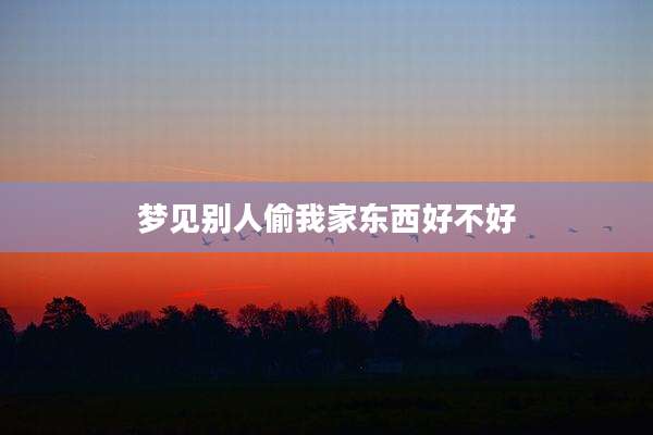梦见别人偷我家东西好不好