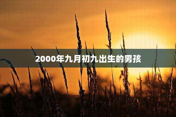 2000年九月初九出生的男孩