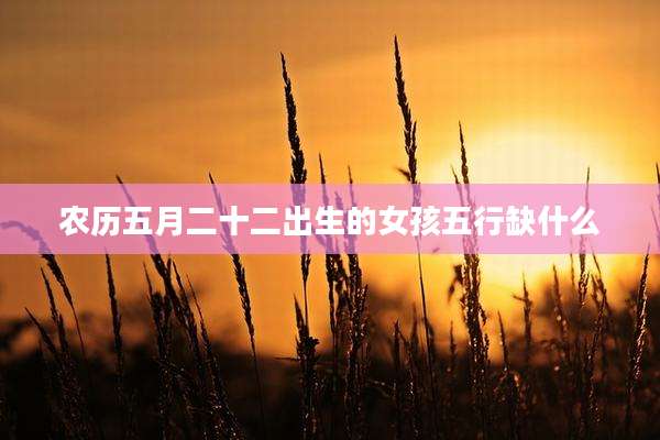 农历五月二十二出生的女孩五行缺什么