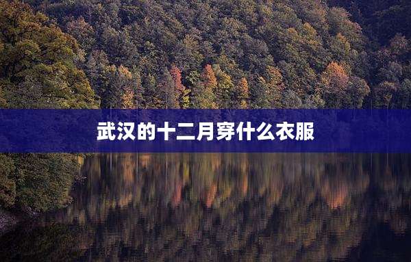 武汉的十二月穿什么衣服