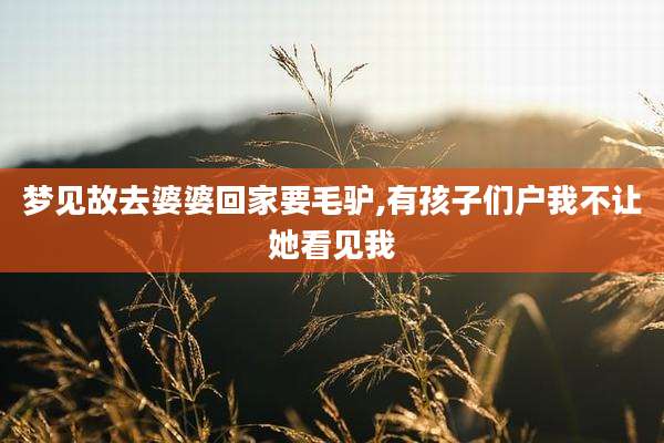 梦见故去婆婆回家要毛驴,有孩子们户我不让她看见我