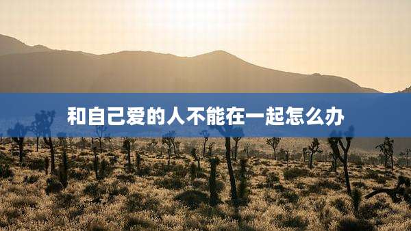 和自己爱的人不能在一起怎么办