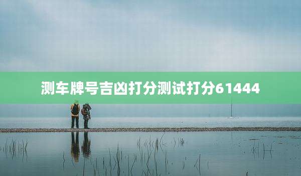 测车牌号吉凶打分测试打分61444