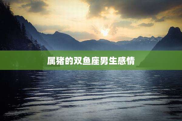 属猪的双鱼座男生感情