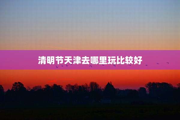 清明节天津去哪里玩比较好