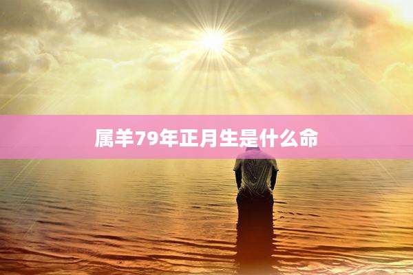 属羊79年正月生是什么命