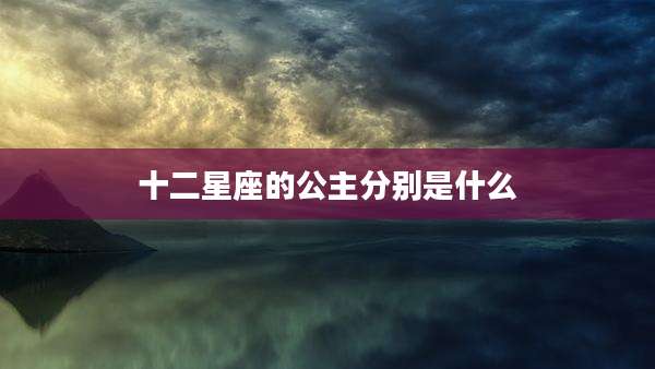 十二星座的公主分别是什么