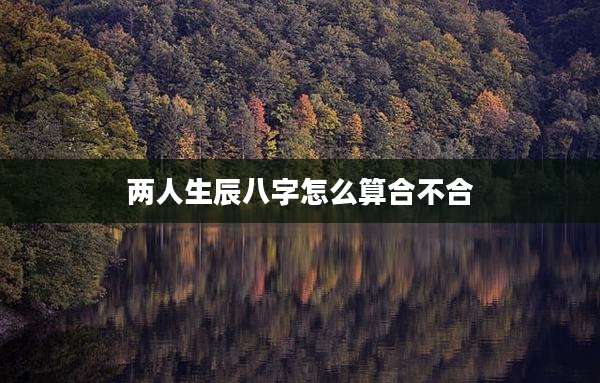 两人生辰八字怎么算合不合