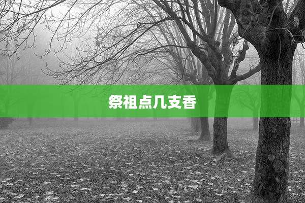 祭祖点几支香