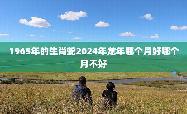 1965年的生肖蛇2024年龙年哪个月好哪个月不好