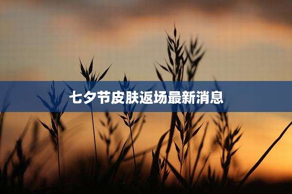 七夕节皮肤返场最新消息