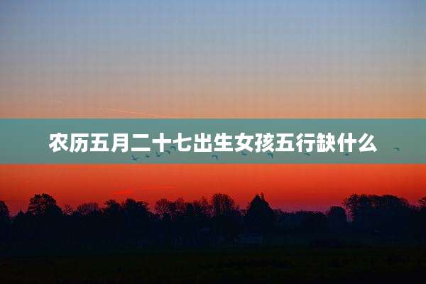 农历五月二十七出生女孩五行缺什么
