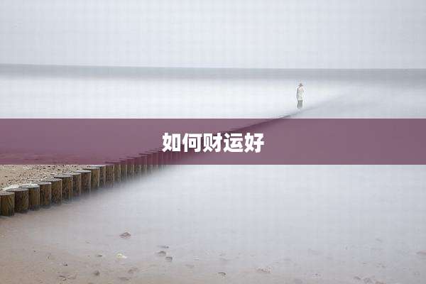 如何财运好
