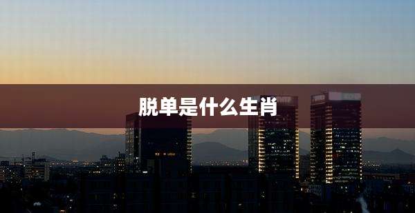 脱单是什么生肖