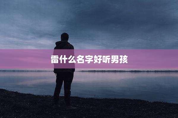 雷什么名字好听男孩