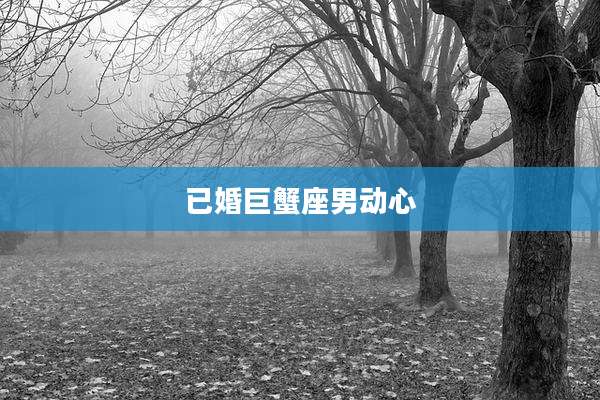 已婚巨蟹座男动心