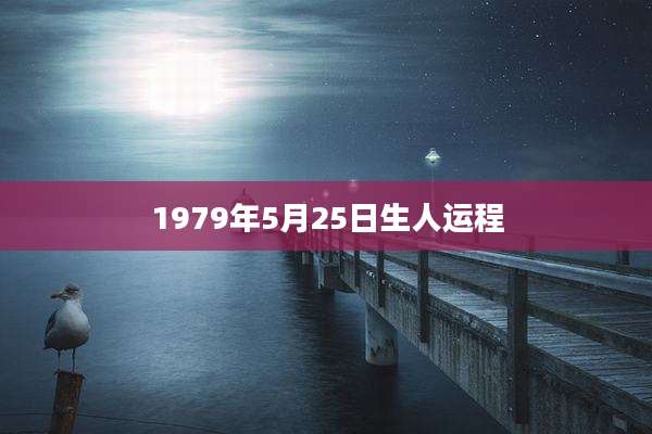 1979年5月25日生人运程