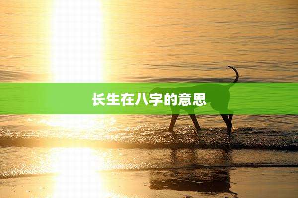 长生在八字的意思