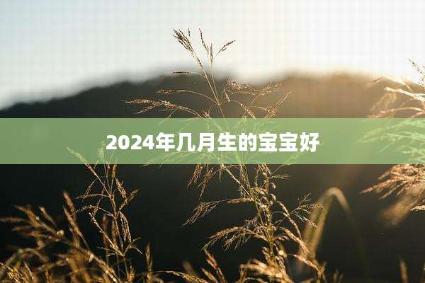 2024年几月生的宝宝好