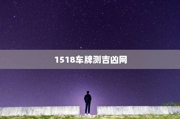 1518车牌测吉凶网