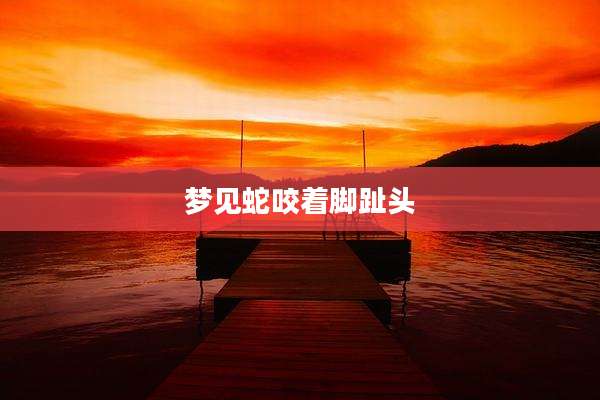 梦见蛇咬着脚趾头