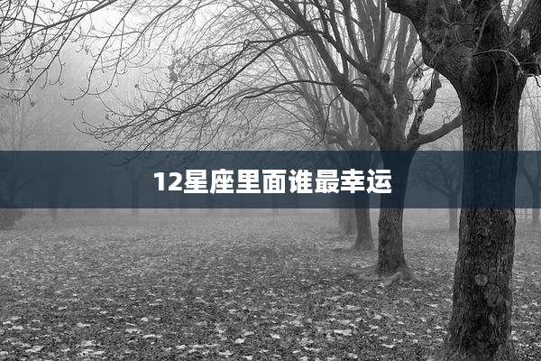 12星座里面谁最幸运