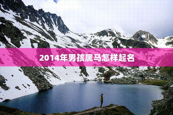 2014年男孩属马怎样起名