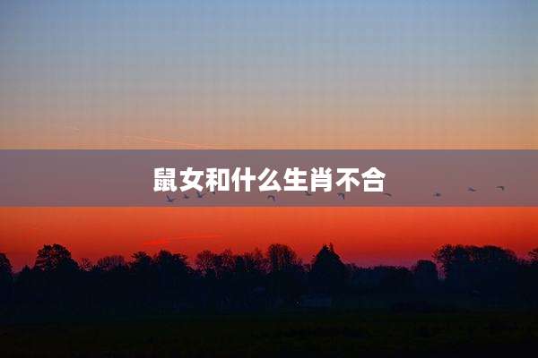 鼠女和什么生肖不合